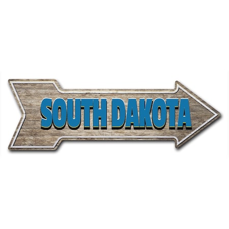 South Dakota Arrow Decal Funny Home Decor 18in Wide